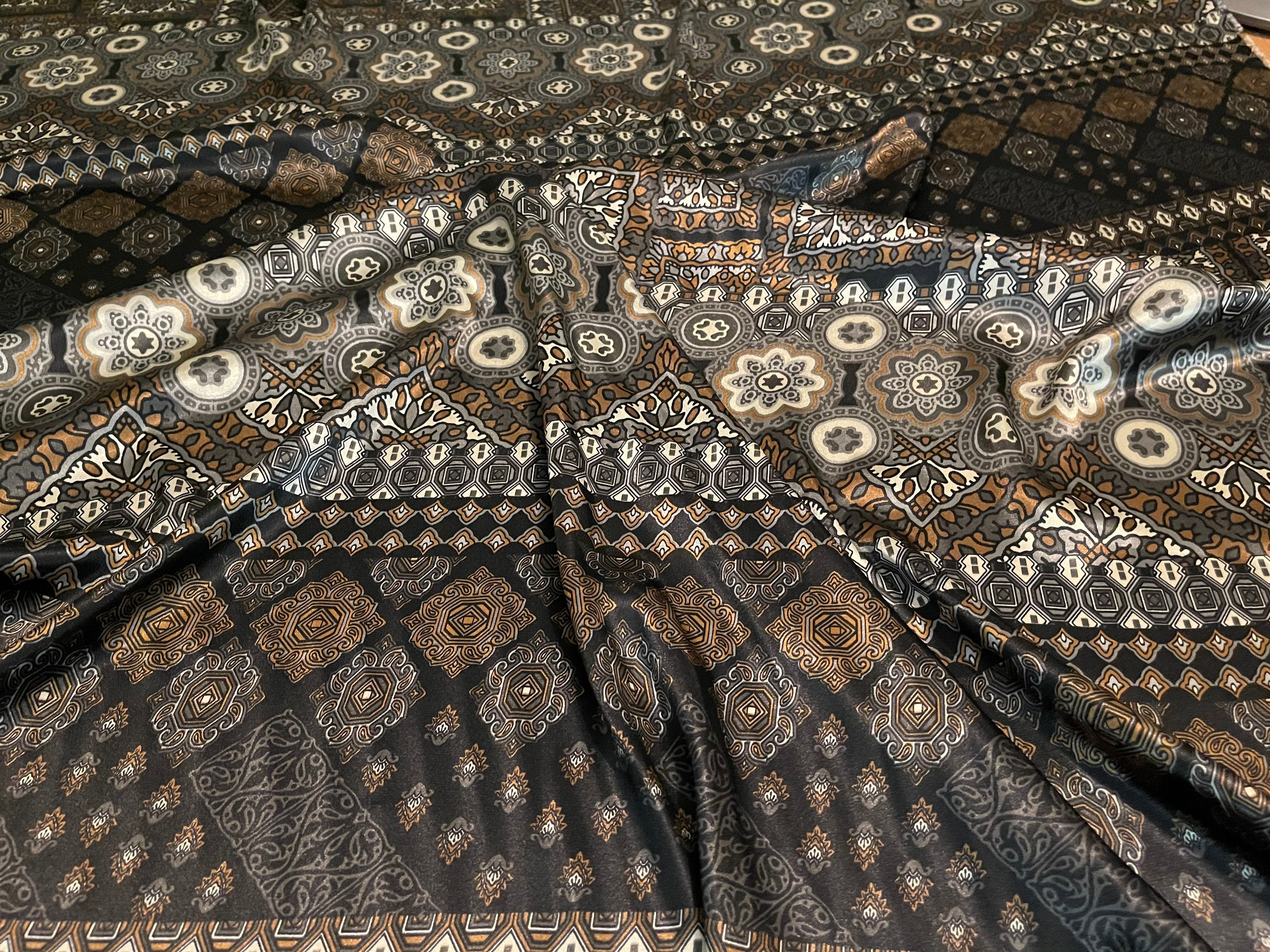 Charmuese Fabric Ornate Pattern 2 Yards - Etsy