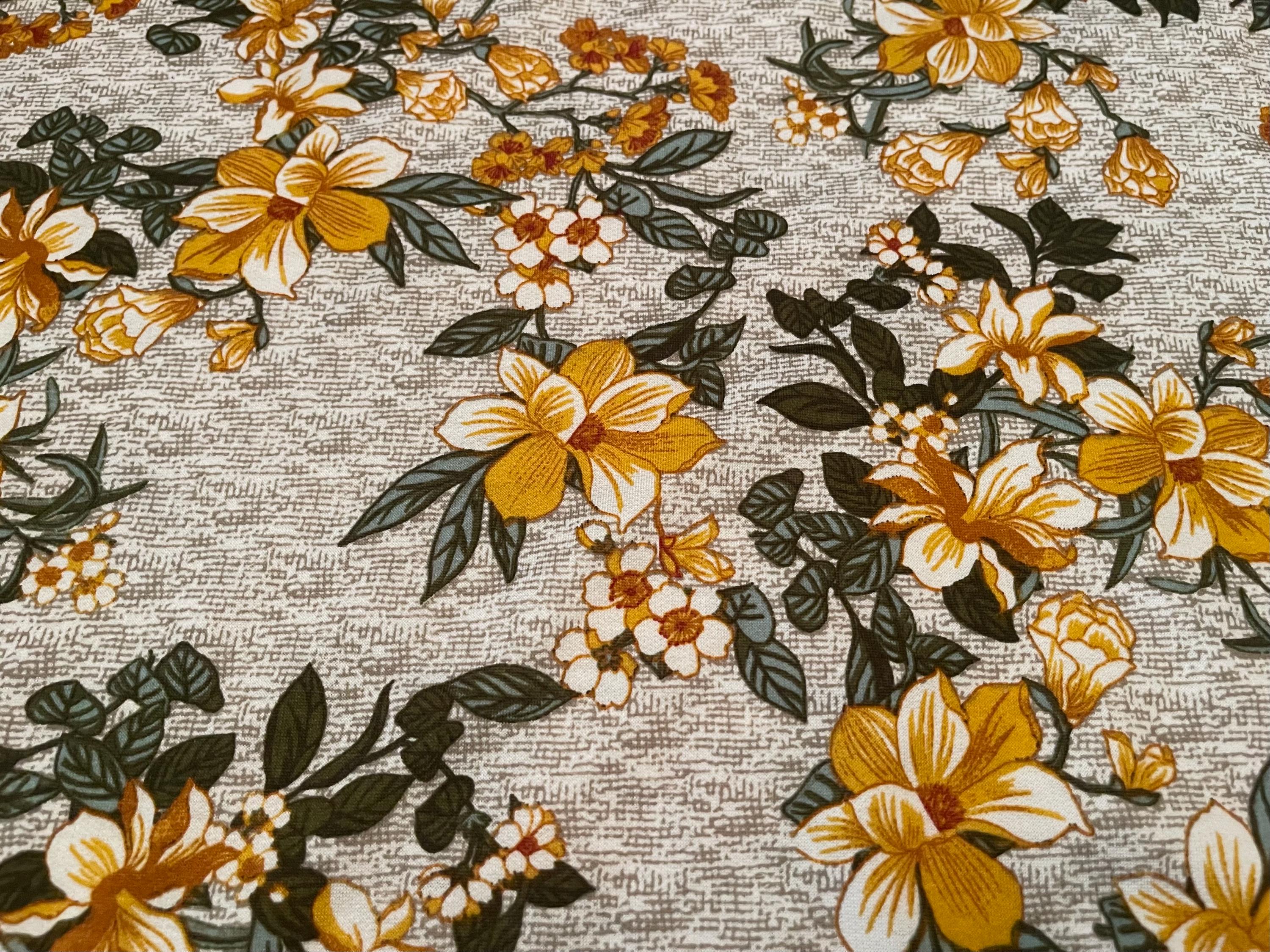 Terry Fabric Pattern French Terry Knit Fabric Florals Pattern 1 Yard - Etsy