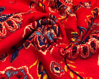 Rayon Challis Blumendruck 2 Meter