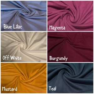 Stretch Jersey Knit Double Soft Brushed Fabric 1-Yard