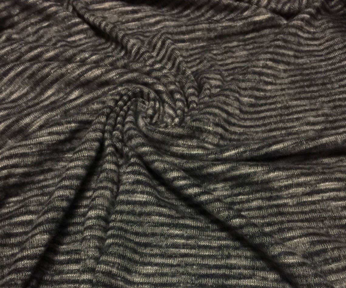 Stretch Hacci Brushed Knit Fabric 1 Yard Etsy