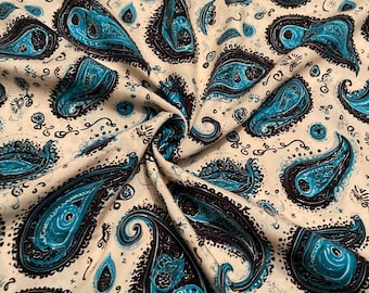 Rayon Challis Fabric Paisley Print