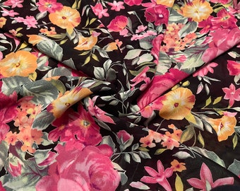 Crepe Chiffon Fabric Floral Pattern 2 Yards