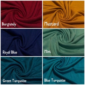 KNIT FABRIC: Stretch Rayon Jersey Knit Fabric 1 Yard image 8