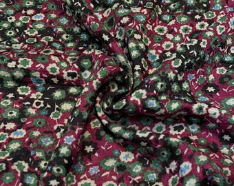Woven Rayon Fabric Florals Print