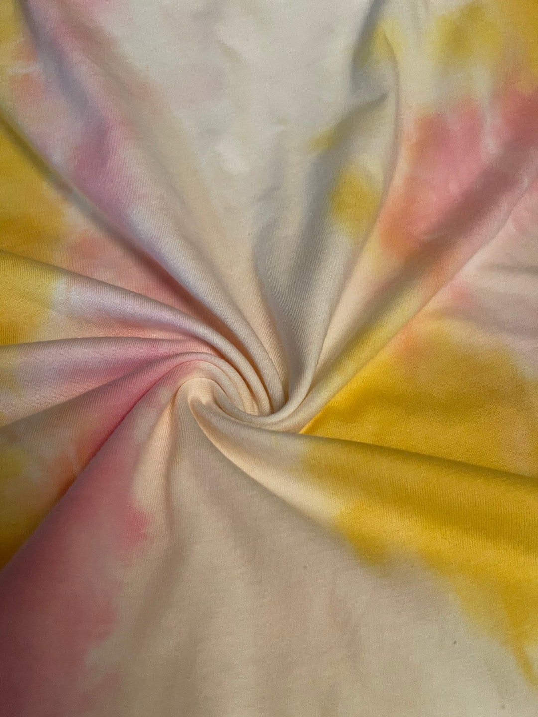 Cotton Knit Tie Dye Print Fabric 1 Yard Etsy