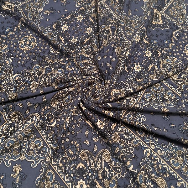 Stretch Polyester Knit Fabric Bandana Print 2-5/8 Yards