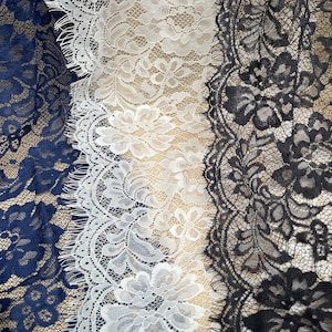 Lace Eyelash Design Trim 3 Yards -10&quot;
