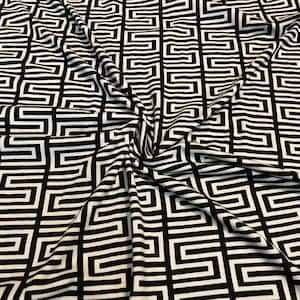 Soft Brushed Knit Fabric Geometric Pattern 1 Yard