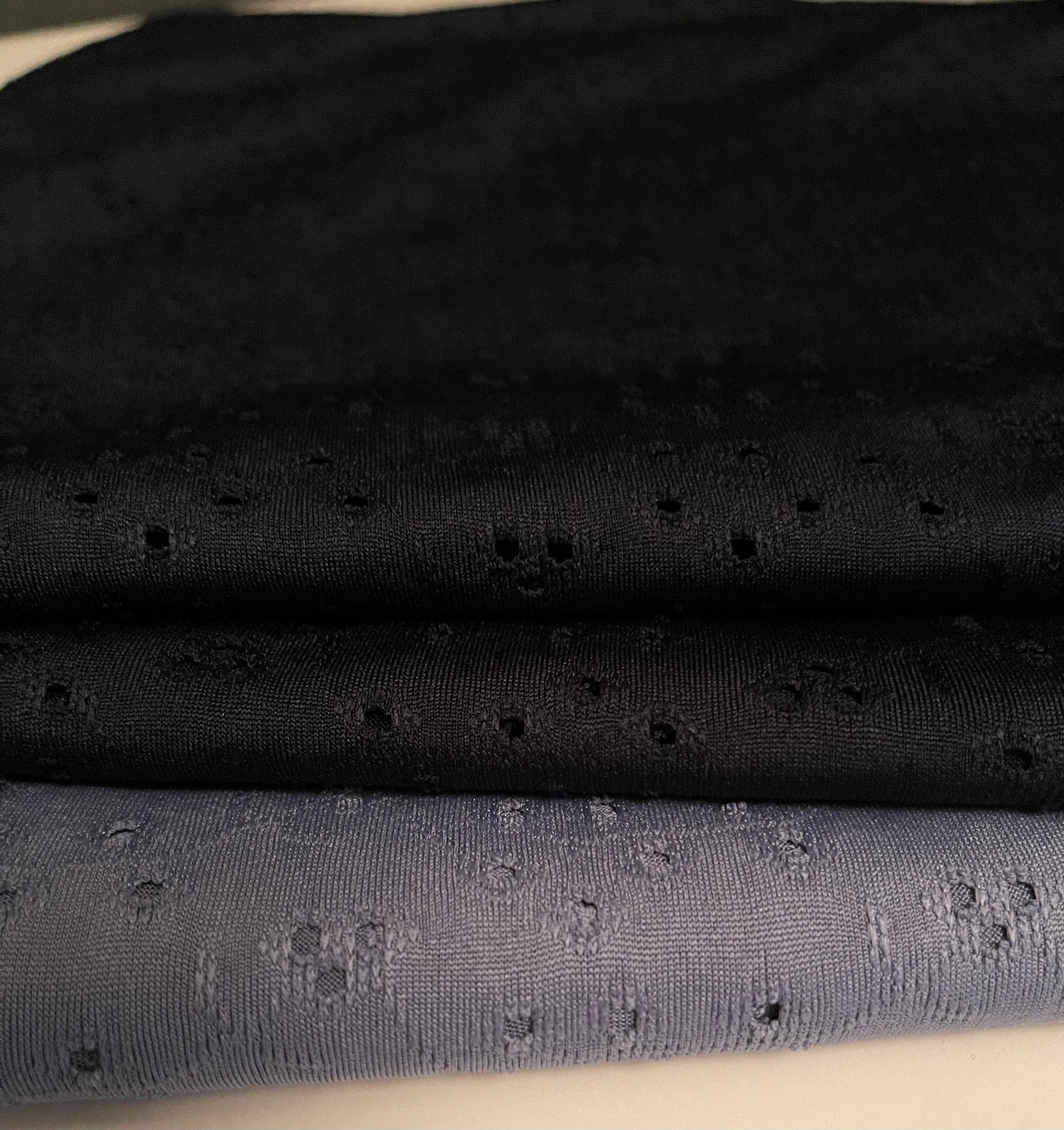 Stretch Eyelet Design Jersey Knit Fabric 1 Yard Etsy