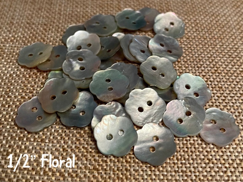 Mother of Pearl Crystal Lily Button main image 0