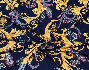 Stretch Polyester ITY Venezia Print 2.5 Yards