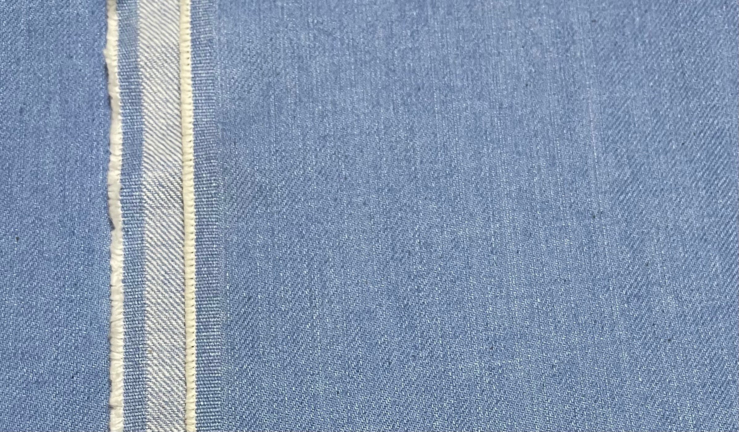 Solid Washed Indigo Denim Fabric by the Yard 