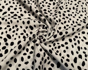 Rayon Challis Fabric Spots Print 2 Yards