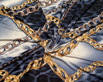 Stretch Polyester ITY Chains Print 3 Yards