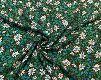 Tela de rayón chalis con estampado floral