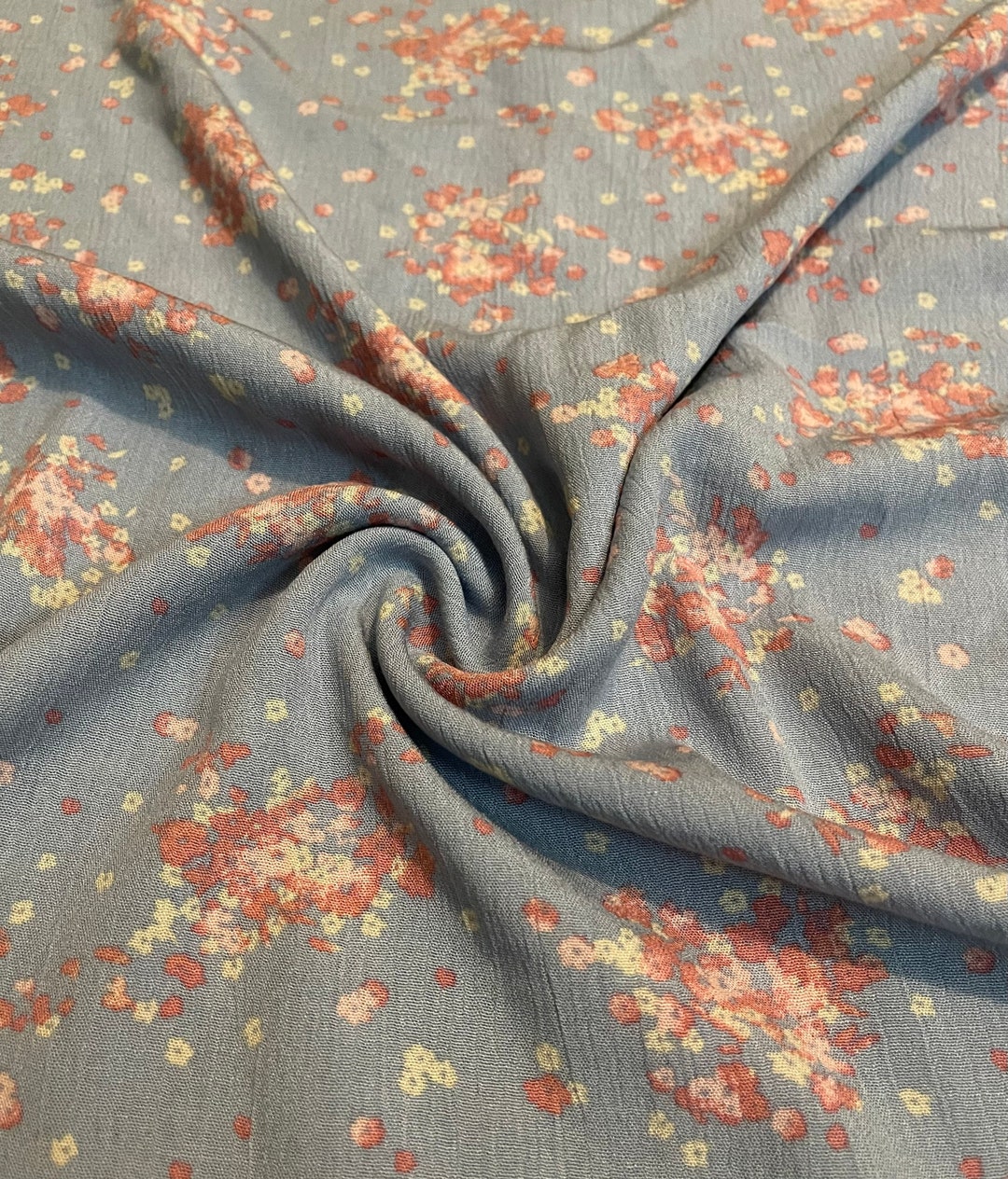 Rayon Gauze Fabric Mini Florals Print 2yards Etsy