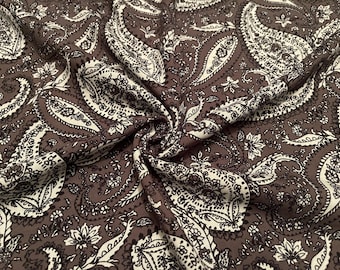 Rayon Challis Fabric Paisley Florals Print