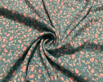 Rayon Challis Fabric Mini Floral Print 2 Yards