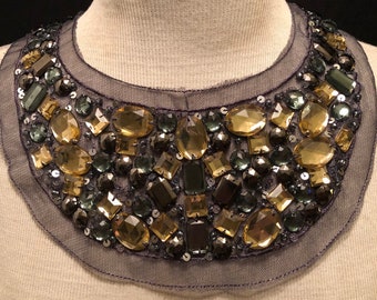 Decorative Beaded Collar Applique