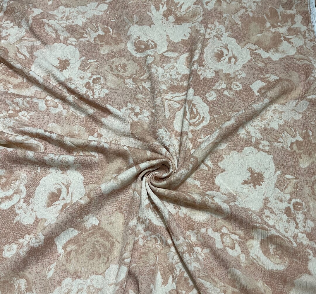 Rayon Gauze Fabric Floral Water Color Pattern 21/8 Yards Etsy