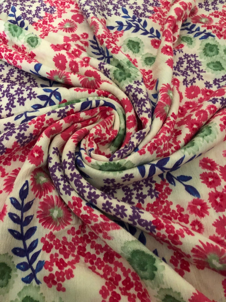 Rayon Gauze Crinkle Fabric 2 Yards Etsy