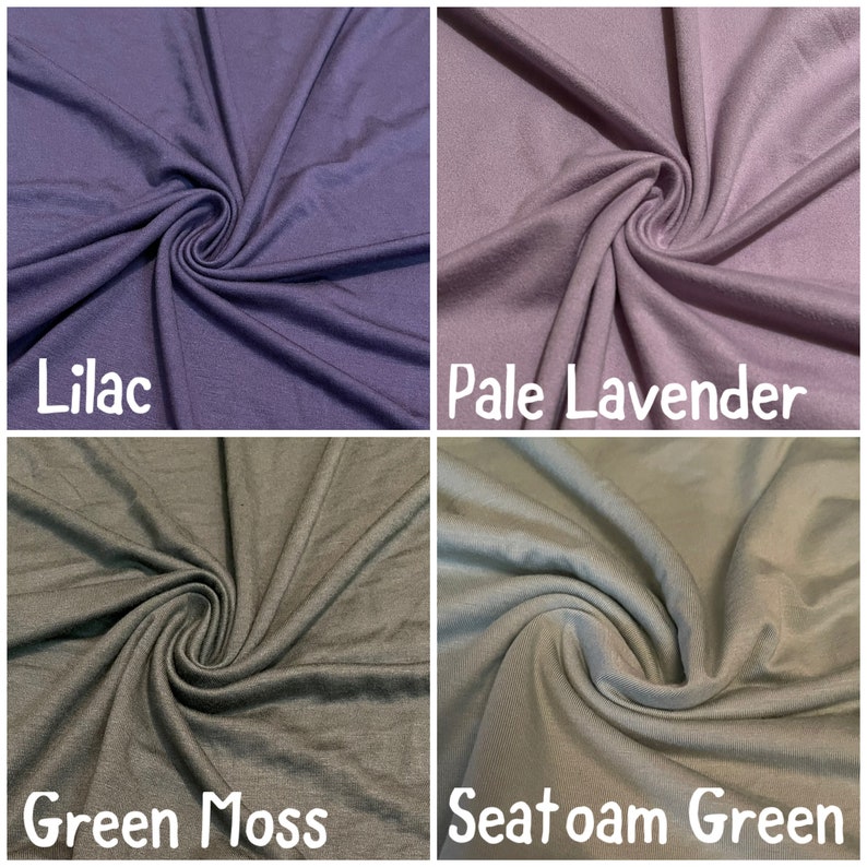 KNIT FABRIC: Stretch Rayon Jersey Knit Fabric 1 Yard Pale Lavender