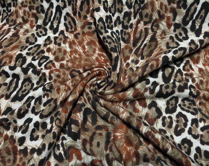 Terry Search Pattern French Terry Knit Fabric Cheetah Pattern 1 Yard - Etsy