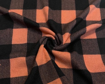 Sweater Knit Fabric Checkered Pattern 1-Yard