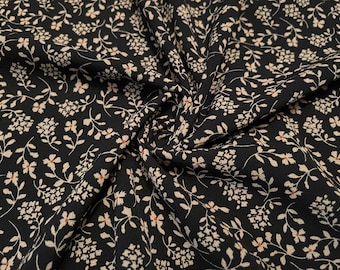 Bubble Crepe Fabric Tiny Leafy Print 2- Yards