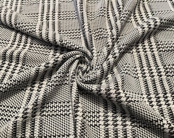 Double Knit Fabric Houndstooth Pattern 1 Yard