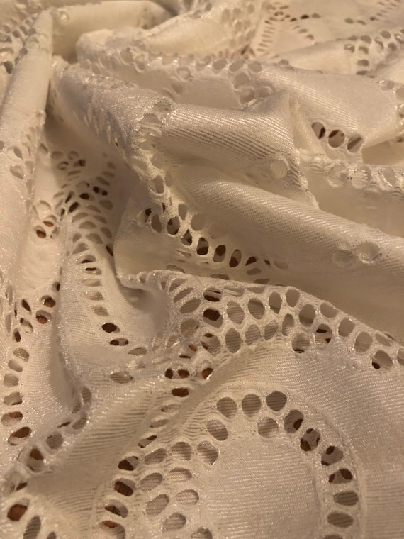 Laser Cut Design Lace Fabric 1 Yard 