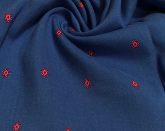 Rayon Challis Stoff kleine Diamanten 2 Meter drucken