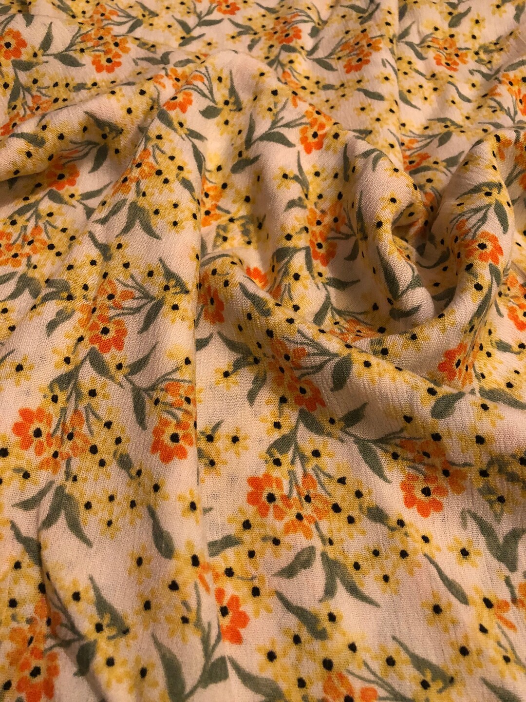 Rayon Gauze Fabric Floral Pattern 2yards Etsy