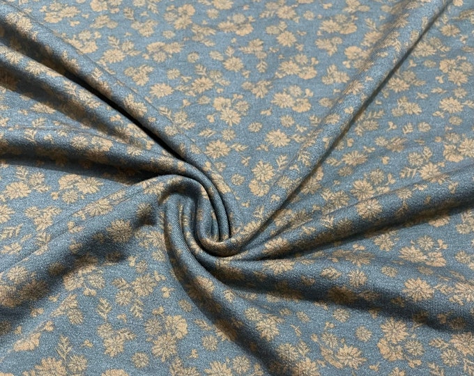 Terry Search Pattern French Terry Knit Mini Floral Pattern 1 Yard - Etsy