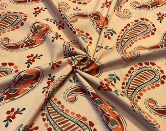 Rayon Challis Fabric Paisley Print