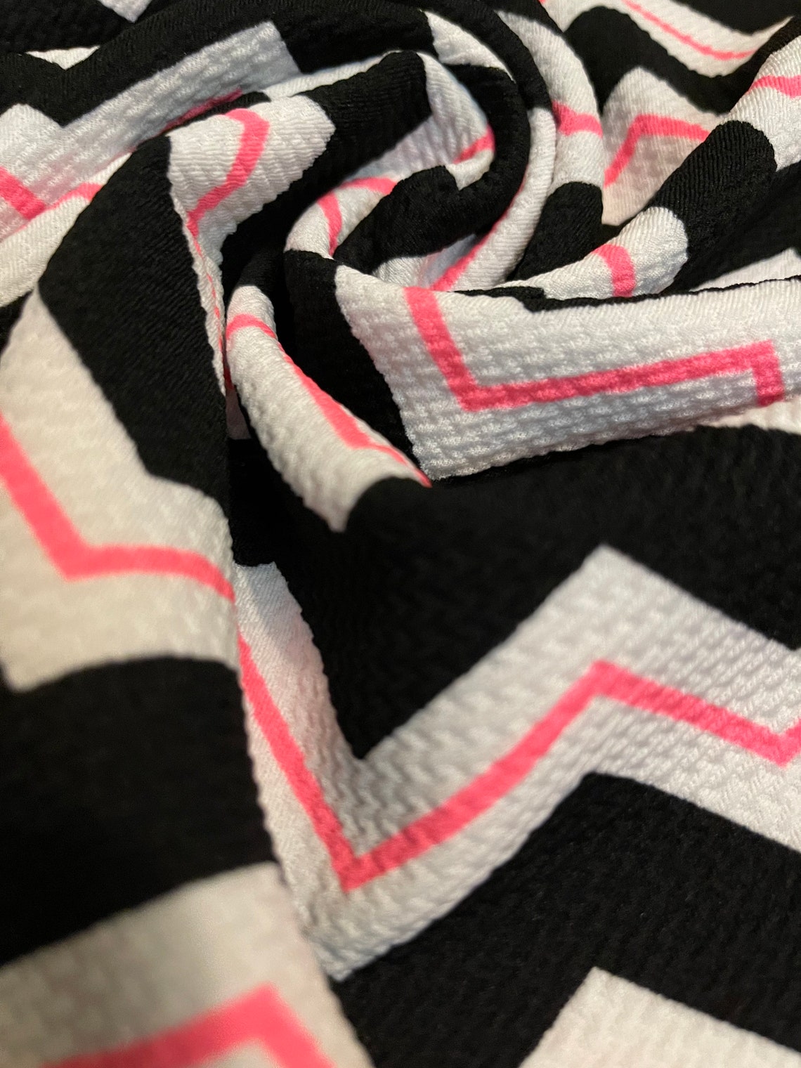Stretch Liverpool Knit Fabric Chevron Stripe Pattern 1 Yard Etsy