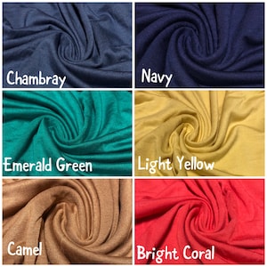 KNIT FABRIC: Stretch Rayon Jersey Knit Fabric 1 Yard image 5