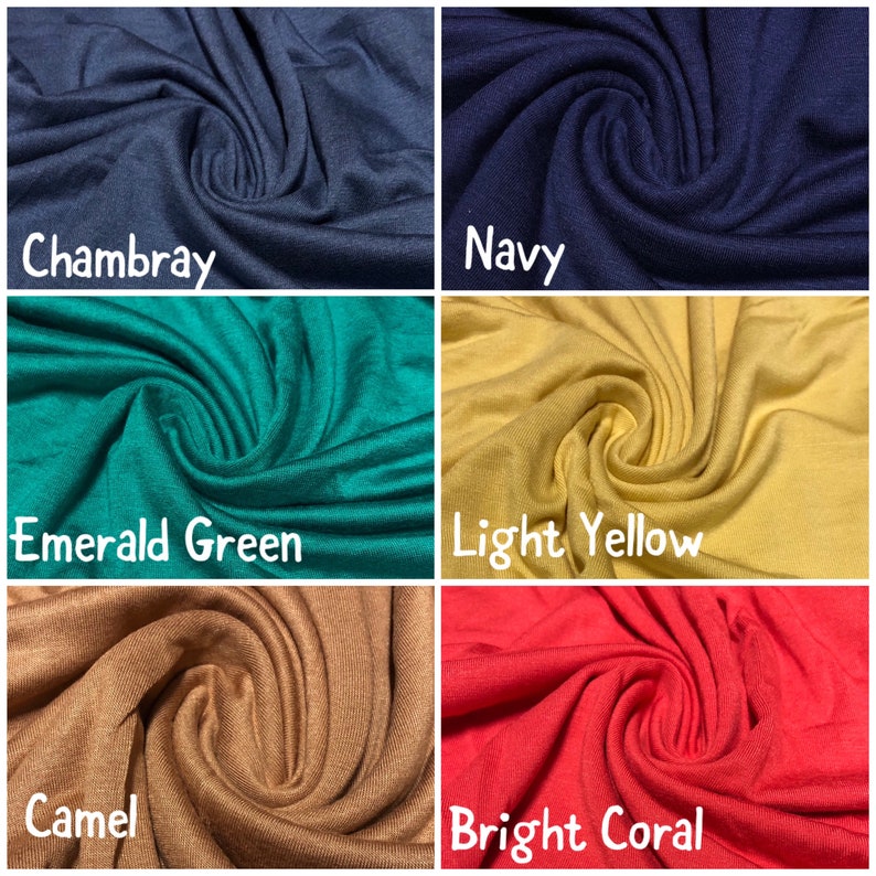 KNIT FABRIC: Stretch Rayon Jersey Knit Fabric 1 Yard image 5