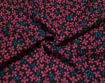 Rayon Gauze Fabric Floral Print 2-Yards