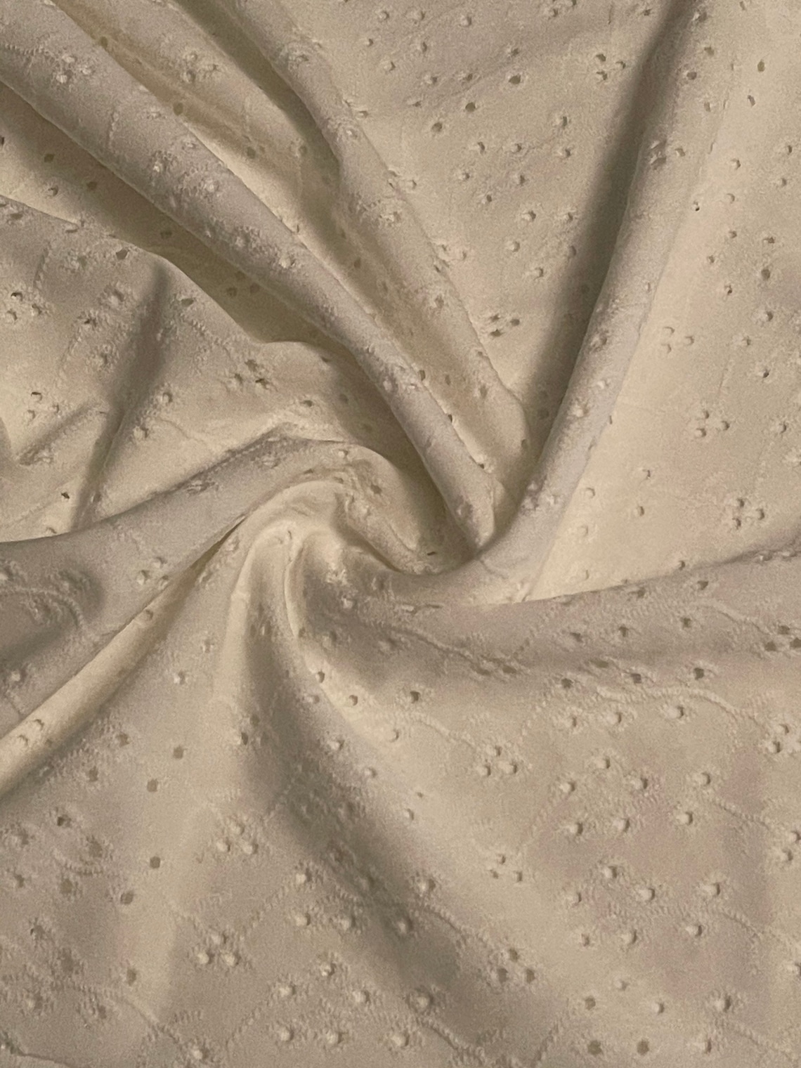 Stretch Eyelet Design Jersey Knit Fabric 1 Yard Etsy