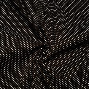 Stretch Cotton Poplin Fabric Tiny Dots Print 2 Yards