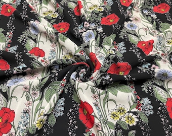 Crepe Chiffon Fabric Floral Print