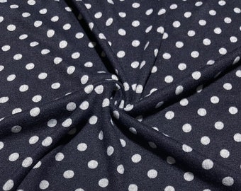 Sweater Knit Fabric Polka Dots 1 Yard