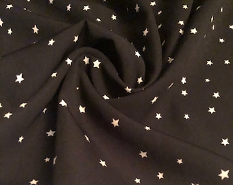 Wool Dobby Fabric Tiny Stars Print  2 Yards