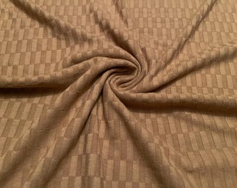 Stretch Knit Jacquard Fabric Squares Pattern 1 Yard