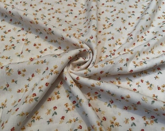 Rayon Challis Fabric Tiny Florals Print 2 Yards