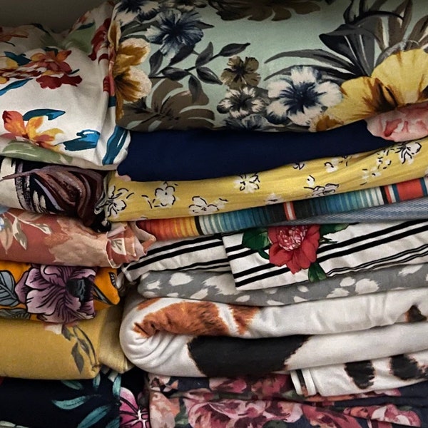 Mystery Knits Polyester Rayon Stretch Blends Prints Fabric