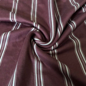 Soft Brushed Stretch Knit Fabric Vertical Stripes Design 1 Yard