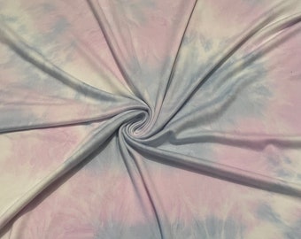 Soft Brushed Stretch Knit Fabric Tie Dye 1-Yard